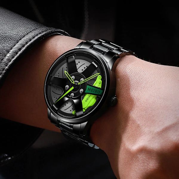 3D Sport Car Wheel Watch Nya armbandsur för män Mode Unik Watch Quartz Watch Lyxklockor red