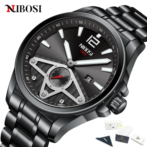 NIBOSI Herrklockor Toppmärke Lyx Sport Watch för män Vattentät Auto Date Julklapp Herrklocka Watch Masculino with original box-09