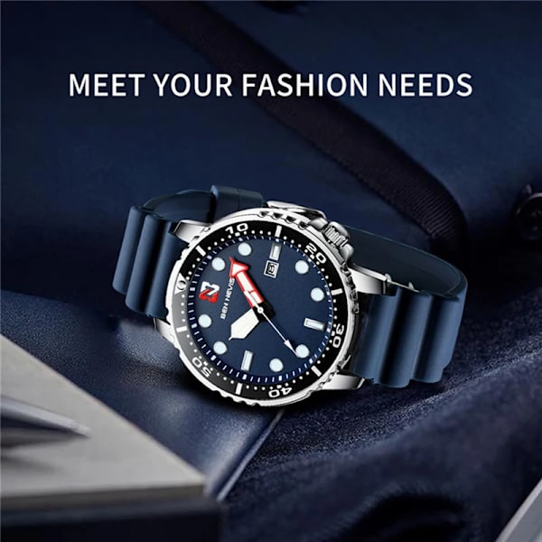 Ben Nevis herrklockor Lyxig analog watch med datum Watch Vattentät silikongummirem Relogio Masculino black green with box