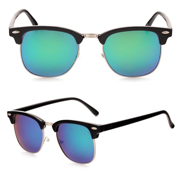 LeonLion Polarized Semi-Rinless Solglasögon Dam/Her Polarized UV400 Classic Brand Designer Retro Oculos De Sol Gafas C10 Leopard Brown