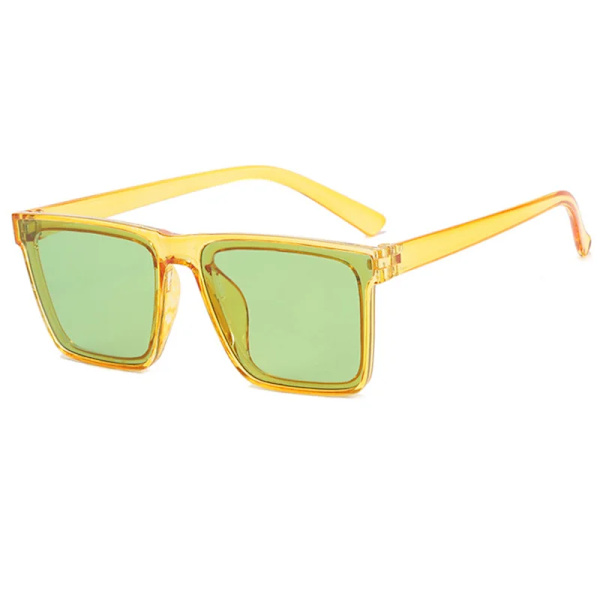 Nya fyrkantiga solglasögon män svarta glasögon PC-linsskydd Oculos glasögon herr solglasögon Gafas Green Other
