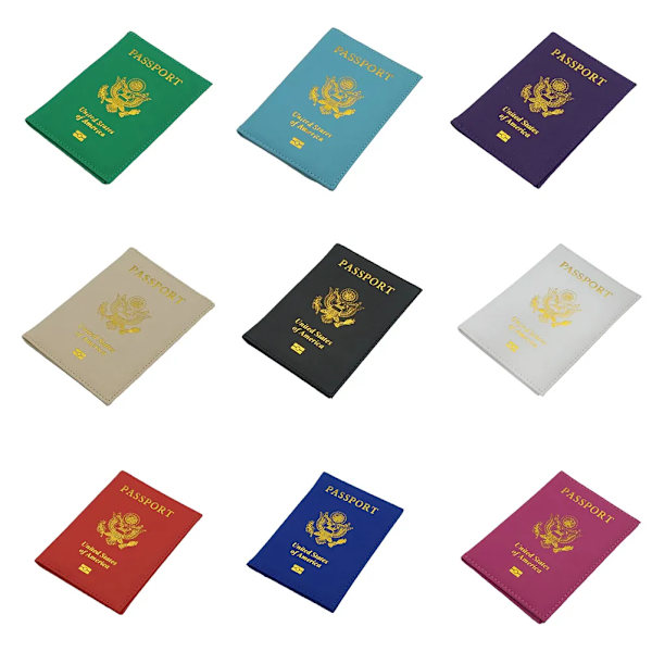 Resa PU-läder cover Personlig kvinnor USA Passhållare Amerikanska fodral för pass Flickväska Pass Red