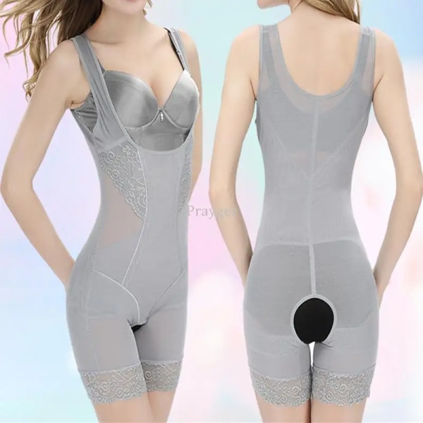 Kvinnor Butt Lifter Skulptera Kläder Shapewear Body Slim Korsett Bantning Kostymer Kroppsformare Charcoal Skulptera Underkläder 3XL Gray S waist line 53-60CM