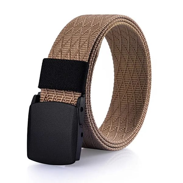 Utomhus Män POM Spänne Snabbtorkande Bälten Mode Glaid Mönster Rem Nylon Army Militär Taktisk Midja Cinto Fritid Jeans Khaki-2 110cm
