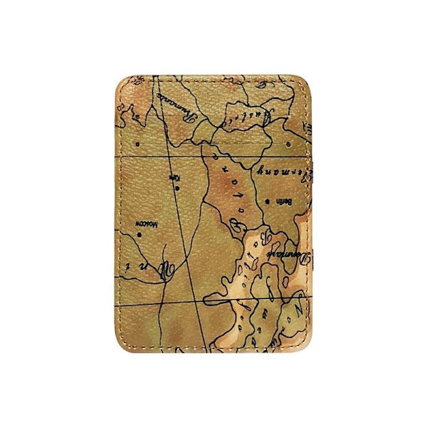 Ultra Slim Camouflage Magic Plånböcker för Kvinnor Män PU Läder Mini ID-kortshållare Myntplånböcker Resor Case Clip Cover Vertical Brown