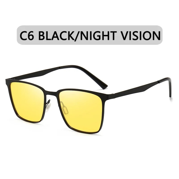 ZXWLYXGX Varumärkesdesign Klassiska polariserade solglasögon Män Kvinnor Kör fyrkantig ram Mode Solglasögon Man Goggle Gafas De Sol c6 Polarized