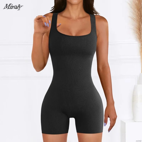 Body Shaperwear Damer Strappy Linne Magkontroll Bodycon Stretch Shorts Jumpsuit Rompers Lår Body Shaper Brown 5XL