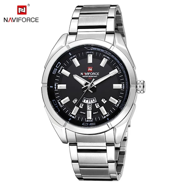 NAVIFORCE Klassisk casual för watch Rostfri teel Sport Vattentät herrklockor Quartz Datumvisning Klocka Relogio Masculino SB