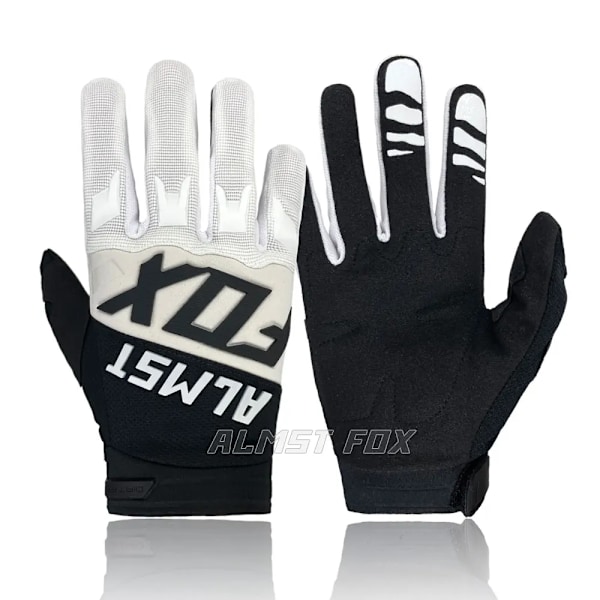 Almst Fox Mx Motorcykelhandskar Motobike Atv Utv Högkvalitativa Moto Cross Åkhandskar Mountainbike Cykelhandskar Mtb Handskar Black White L