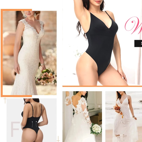 AfruliA Bodysuits Shapewear String Sommar Sexig Deep V Crop Fajas Waist trainer Korsett Dam Spaghetti Strap Club Wear Body Shaper apricot bodysuits 1 M