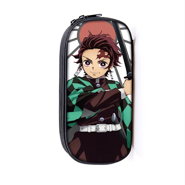 Anime Demon Slayer Kimetsu No Yaiba Canvas Case Pennfodral Dragkedja Sminkväska Pen Brevpapper Väska catoon Pennlåda qbbguimie15