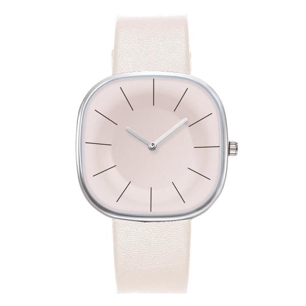 2022 Par Simple Square Quartz Watch Damklockor Enkel Big Dial Square Watch män Sommarpresentklocka Watch creamy-white