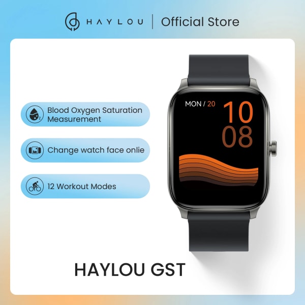 HAYLOU GST Smart Watch Herr Dam Watch Blodsyre Puls Sömnmätare 12 Sportmodeller Custom Watch Face Global version HAYLOU GS