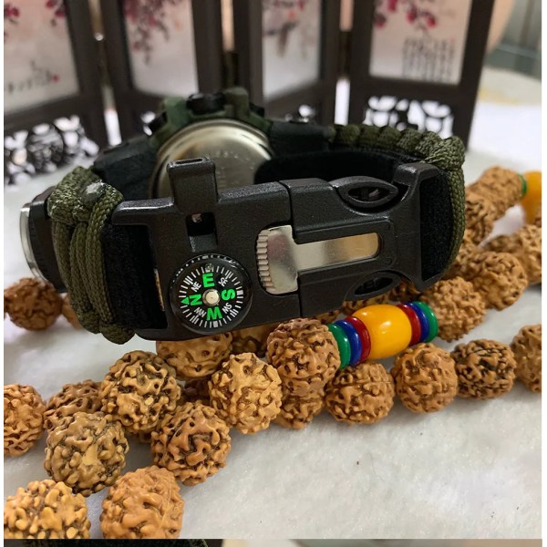 Män Militärsport LED Digitala klockor Kompass Utomhus Multifunktion Vattentät Watch för män Relogio Masculino 2201D camouflage green