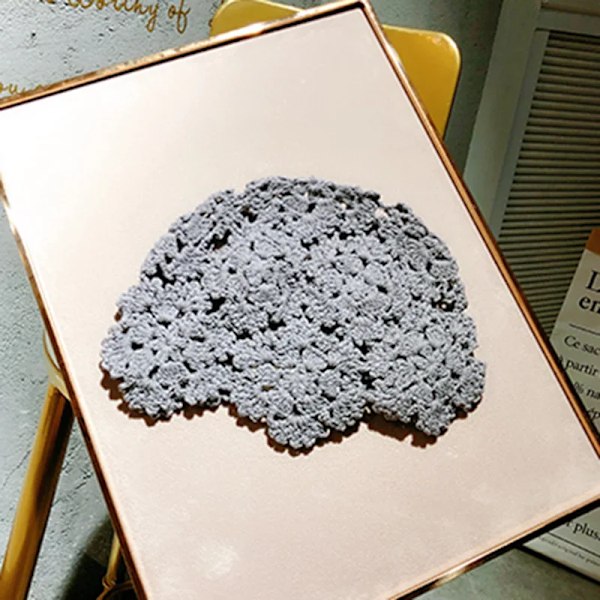 Solid Stickad Spetsmössa för Kvinnor Vintermössa Stickad Höst Skullies Mössa Blommor Dam Varm Bonnet Mössa Beret Resemössa Grey 56-58cm