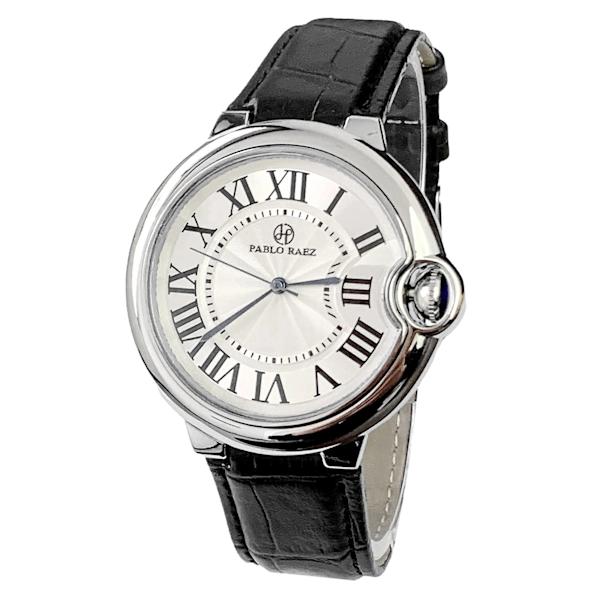 PABLO RAEZ 2023 Nytt toppmärke Lyxmode herrklockor Sportkalender i äkta läder Drop Causla Relogio Masculino No date Black 42mm