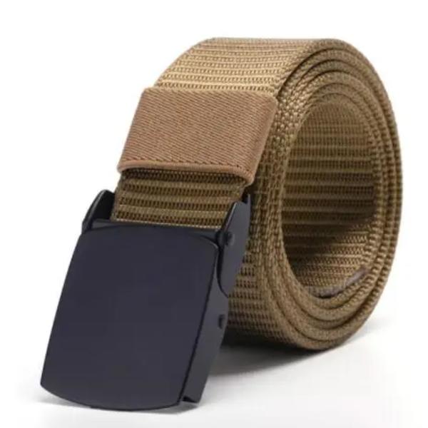 2022 Ny Canvas Herrbälte Mode Svart Nylon Utomhus Metall Automatiskt Spänne Casual All-match Lyxbälte Hane As shown(.2012) 110cm(.2012)