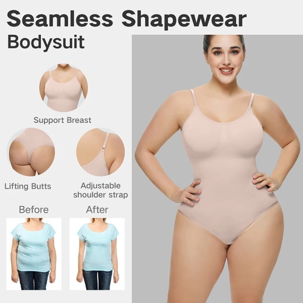 Woo Store Every Day Bodysuits Dam Shapers Bantning Underkläder Seamless Camisoles Shapewear Magkontroll String WSSS-15 Yellow XXL