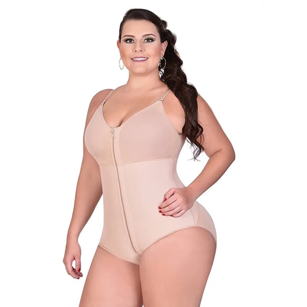 Plus Size Shapewear Tummy Shaper Control Trosor Korrigerande underkläder Trosor Butt Lifter Big Size Bantningskorsett Dam Khaki M