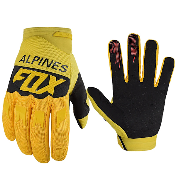 100% Alpines Fox Herr Sommar Motorcykelhandskar Mountainbike Downhill Dirt Cykel Cykelhandskar Dh Mtb Bmx Motocross Åkning Yellow XXL