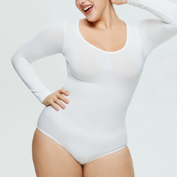 Menty Body Shaper Underkläder Magen Slimming Butt Lifting Bodysuit Korsett Damer Tight Långärmad Shapewear Khaki M