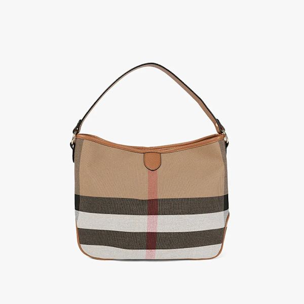 FASHION KISDS Ny Canvas + PU Damväskor Lyxiga plädväskor Läderhandväskor Högkvalitativ Canvas Damaxelväskor Dark Brown