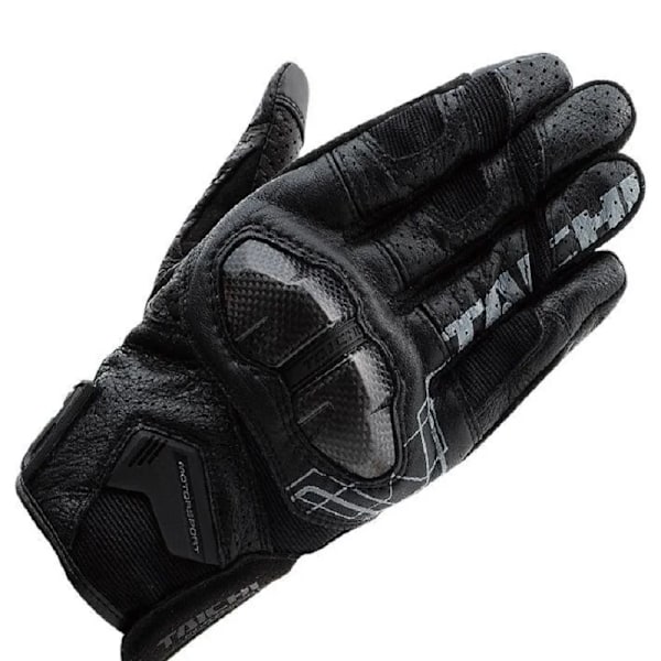 Taichi Rst426 Motorcykel Kolfiberläder Perforerade Handskar Off-Road Motorcykel Racing Mesh Andningsbara Skyddshandskar White Red M