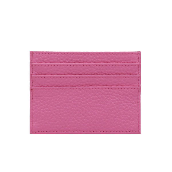Anpassad 100 % koläder Pebble Mönster Kreditkortshållare Smal plånbok Män Kvinnor Plånbok Pocket Card Custom Initial Letters Case rose pink 0695
