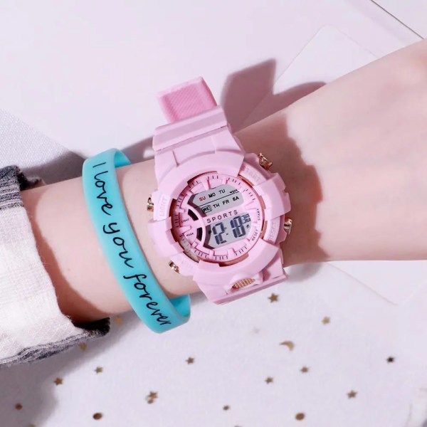 Digitala klockor för kvinnor Män Barn Watch 24 timmar Mode Watch LED Elektronisk Sport Kvinnlig Klocka reloj mujer Style 1(.320)