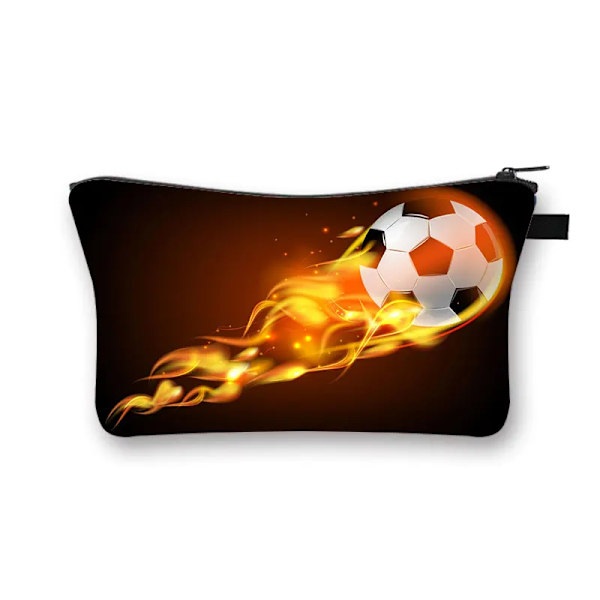 Cool fotbolls-/fotbollsmode förvaringsväska Kvinna Kosmetikväska Organizer Bärbar sminkväska för resor Tonåring Pojke Present shzbzhuqiu6