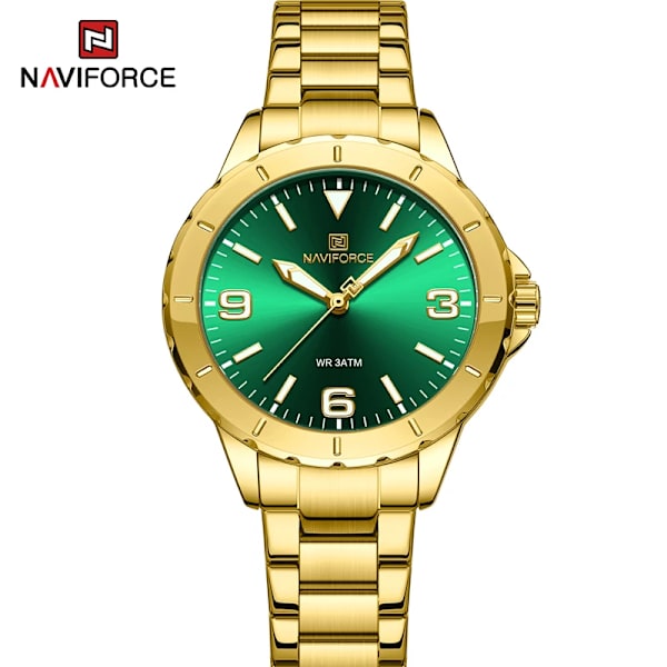 NAVIFORCE Mode Kvinnor Watch Rostfritt stål Klänning Kvarts Watch Vattentät Vilda Flickvänner Watch Födelsedagspresent GGNG
