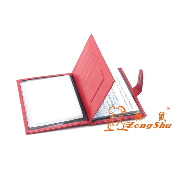 zongshu multifunktions Travel PU-läder Passhållare Cover Cover plånboksskydd (Anpassat accepterar Red