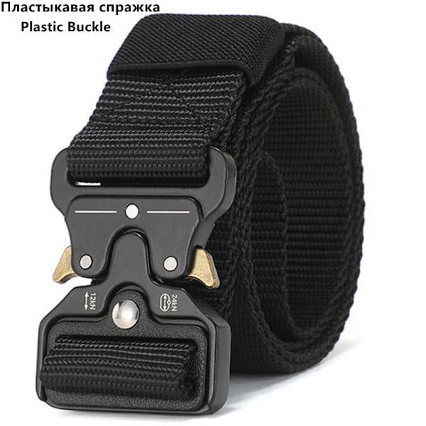 Army Style Stridsbälten Snabbkoppling Taktiskt bälte Mode Män Militär Canvas Midjeband Utomhus Jakt Vandringsredskap 8 färger Black 1 45to47inch