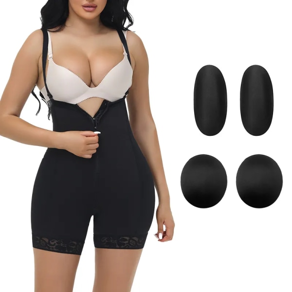 Kvinna Binder Shaper Kroppsbantning Slida Platt Mage Magkontroll Push Up Rumpa Fyllning Enhancer Rumpa Höft Vadderad Body XXL