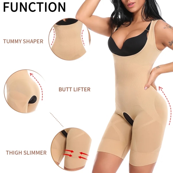 Butt Lifter Underkläder Sexig Bodusuit Shaper För Kvinnor COMFREE Uuderbust Waist trainer Korsett Fajas Lady Magkontroll Shapewear Black 2XL OR 3XL