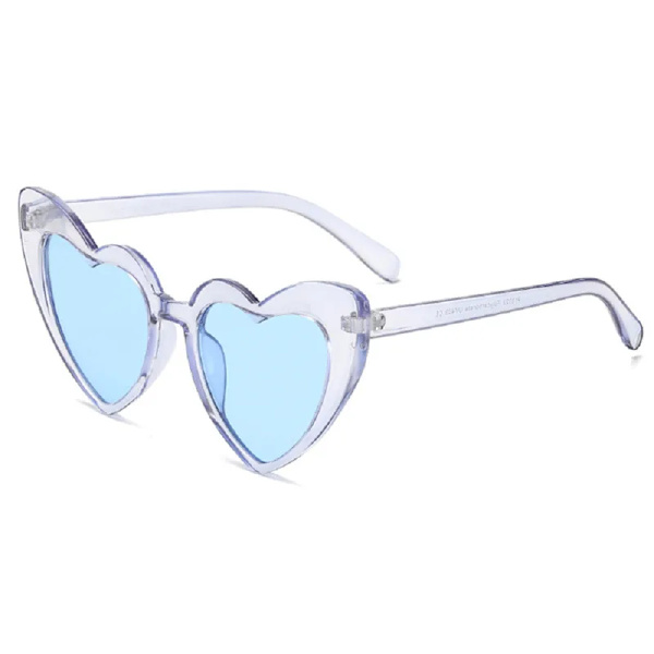 13 färger Mode Hjärta Dam Solglasögon Personlighet Stor Båge Glitter Rosa Solskydd Glasögon Glasögon UV400 Glasögon blue 1 pair