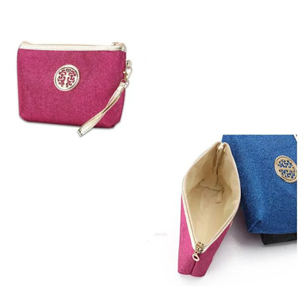 Kosmetisk väska för kvinnor män resor Bling dam dragkedja sminkväskor Mode smink Tvätta Toalettartiklar Organizer Påse Case Red(.685)