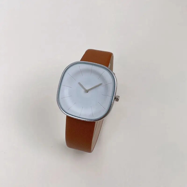 Premium Square Watch Dam Enkel Design Mode All-match Watch Damklockor för kvinnor Quartz Damklockor Femme Luxury coffee