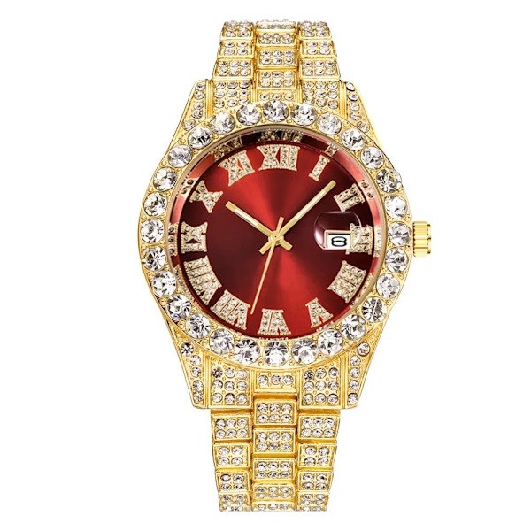 Relogio Masculino Herrklockor Lyx Watch Rostfritt stål Diamant Mode Lysande klocka Watch Kalender 2023 Watches-V1278-5