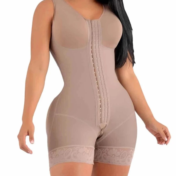 Fajas Colombianas Efter operation Shapewear Kompression Bantning Gördel Kvinna Platt Mage Spetsformare Skims Shorts Bodyshaper Beige L