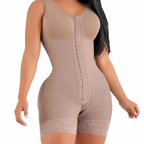 Fajas Colombianas Efter operation Shapewear Kompression Bantning Gördel Kvinna Platt Mage Spetsformare Skims Shorts Bodyshaper Beige XL
