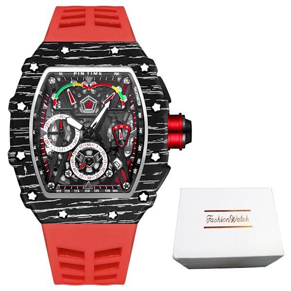 Big Dial Watch Herr Chronograph Quartz Military Herrklockor Toppmärke Lyx Guldklocka Hip Hop Reloj Relogio Montre Homme StyleA5 and Box