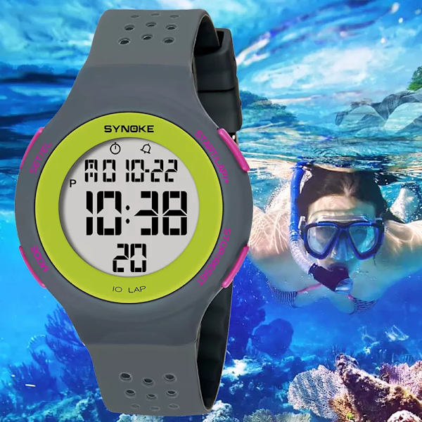 Digitala damklockor Ultratunna 50 m vattentät watch för damer Led elektronisk kvinnlig klocka Damarmbandsur Reloj Mujer White Watch