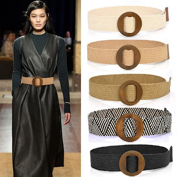Bälten för kvinnor Nya dam pärlor elastisk midjekedja vattenborr inlagd med pärla elastisk lyx mode klänning tillbehör square buckle 100cm 110cm
