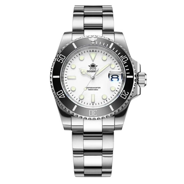 ADDIESDIVE 41mm Top Luxury Quartz watch för män 300m Dykning BGW9 Super Luminous 316L rostfritt stål Quartz Watches reloj hombre Black White