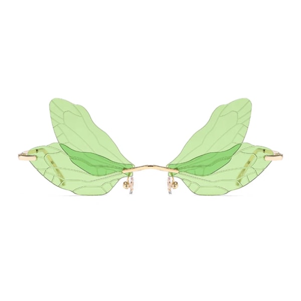Butterfly Solglasögon Rimless Dragonfly Wing Solglasögon Dam Vintage Clear Ocean Lens Glasögon Cykelsolglasögon 07 sunglasses