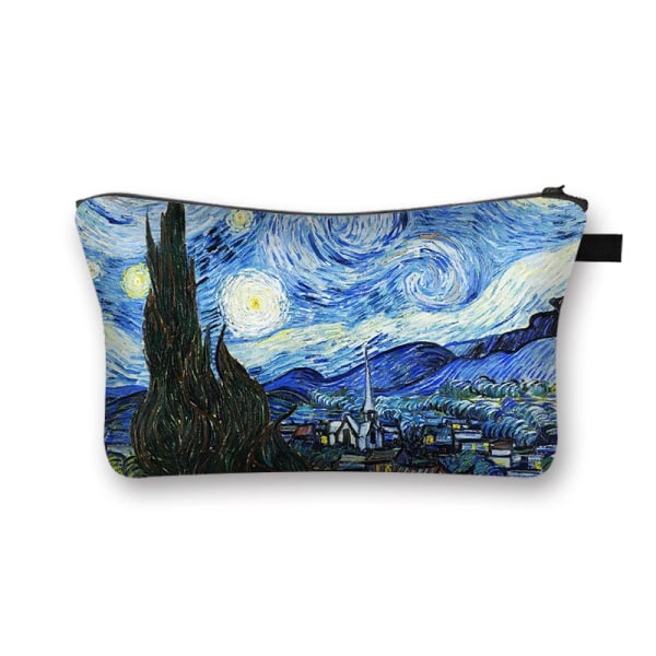 Starry Night / Kiss / Waterlily Painting Kosmetisk väska Van Gogh / Gustav Klimt / Monet Dam Sminkväska Dam Case shzbmonet07