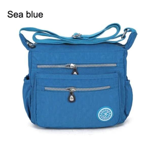Nylon Kvinnor Messenger Väskor Liten handväska Axelväska Kvinna Crossbody Väskor Handväskor Hög kvalitet Bolsa Tote Beach Sea blue