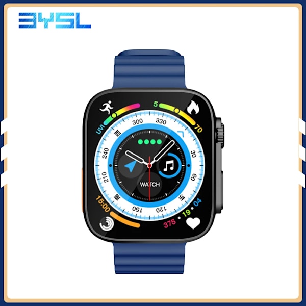 49mm Smart Watch IP08 Ultra Smartwatch Herr Dam Puls Bluetooth Call Vattentät Trådlös Laddning PK DT8 Ultra W68 HW8 black blue IP08 ultra