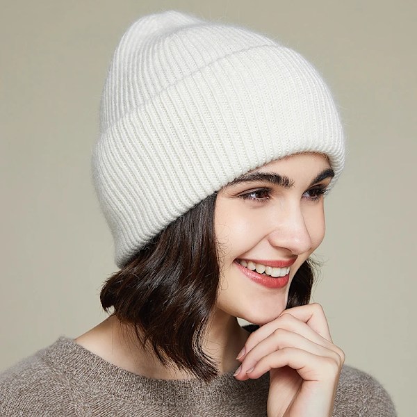 Visrover 9 Färger Unisex Solid Färgade Mössor Vinterhatt För Kvinna Stickad Bonnet Acryl Kvinna Höst Varma Skullies 4-lurex rust(.101)
